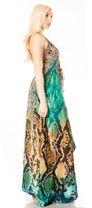 Sakkas Lizi 2 Women's Maxi High-Low Halter Handkerchief Dress Beach Party Vacation