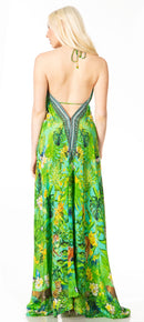 Sakkas Lizi 2 Women's Maxi High-Low Halter Handkerchief Dress Beach Party Vacation