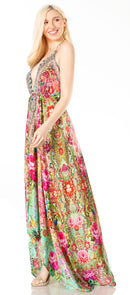 Sakkas Lizi 2 Women's Maxi High-Low Halter Handkerchief Dress Beach Party Vacation