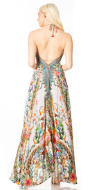 Sakkas Lizi 2 Women's Maxi High-Low Halter Handkerchief Dress Beach Party Vacation