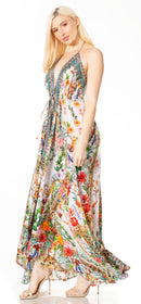 Sakkas Lizi 2 Women's Maxi High-Low Halter Handkerchief Dress Beach Party Vacation