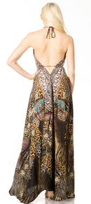 Sakkas Lizi 2 Women's Maxi High-Low Halter Handkerchief Dress Beach Party Vacation