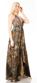 Sakkas Lizi 2 Women's Maxi High-Low Halter Handkerchief Dress Beach Party Vacation