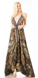 Sakkas Lizi 2 Women's Maxi High-Low Halter Handkerchief Dress Beach Party Vacation