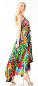 Sakkas Lizi 2 Women's Maxi High-Low Halter Handkerchief Dress Beach Party Vacation