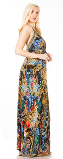 Sakkas Lizi 2 Women's Maxi High-Low Halter Handkerchief Dress Beach Party Vacation