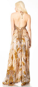 Sakkas Lizi 2 Women's Maxi High-Low Halter Handkerchief Dress Beach Party Vacation