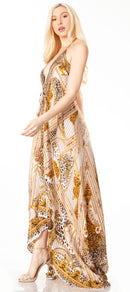 Sakkas Lizi 2 Women's Maxi High-Low Halter Handkerchief Dress Beach Party Vacation