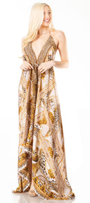 Sakkas Lizi 2 Women's Maxi High-Low Halter Handkerchief Dress Beach Party Vacation