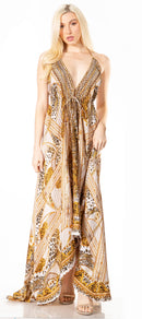 Sakkas Lizi 2 Women's Maxi High-Low Halter Handkerchief Dress Beach Party Vacation