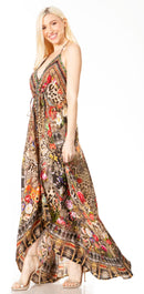 Sakkas Lizi 2 Women's Maxi High-Low Halter Handkerchief Dress Beach Party Vacation