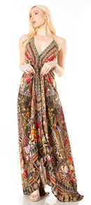 Sakkas Lizi 2 Women's Maxi High-Low Halter Handkerchief Dress Beach Party Vacation