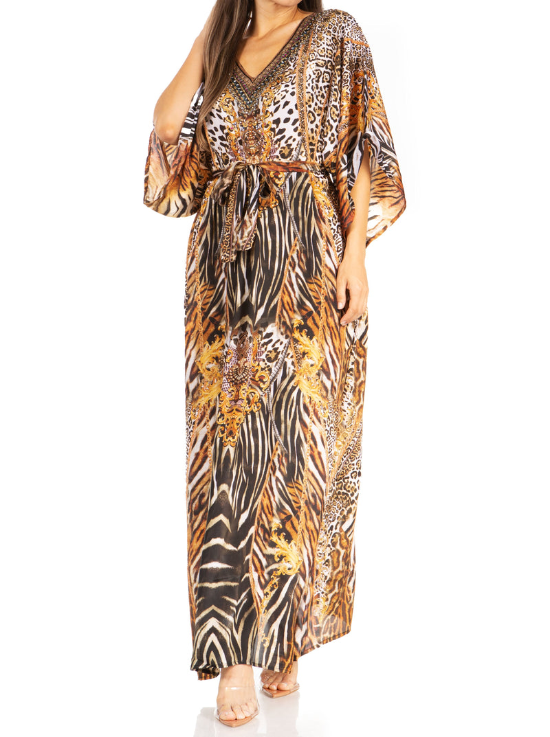 Sakkas Maribel Maxi Caftan Dress Sakkas Maribel Maxi Caftan Dress