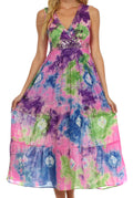 Sakkas West Indies Empire Waist Dress