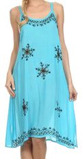 Sakkas Lucy Embroidered Hearts and Snowflakes Short Dress /Cover Up