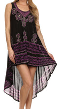Sakkas Lily Luau Flower Embroidered High Low Dress