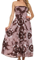 Sakkas Sheila Ocean Shore Sleeveless Tie Dye Long Dress / Skirt