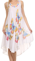 Sakkas Bailey Spring Butterfly Embroidered Caftan Dress / Cover Up