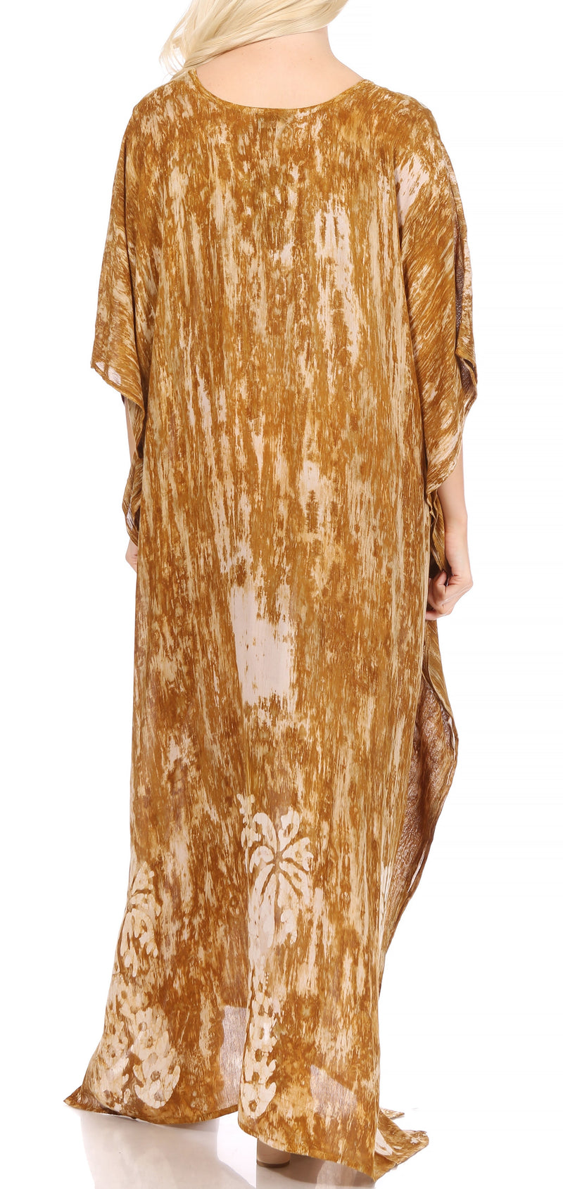 Sakkas Tacy Women's Casual Boho Summer Maxi Dress Caftan Kaftan Cover-up LougeWear