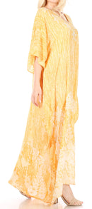 Sakkas Tacy Women's Casual Boho Summer Maxi Dress Caftan Kaftan Cover-up LougeWear