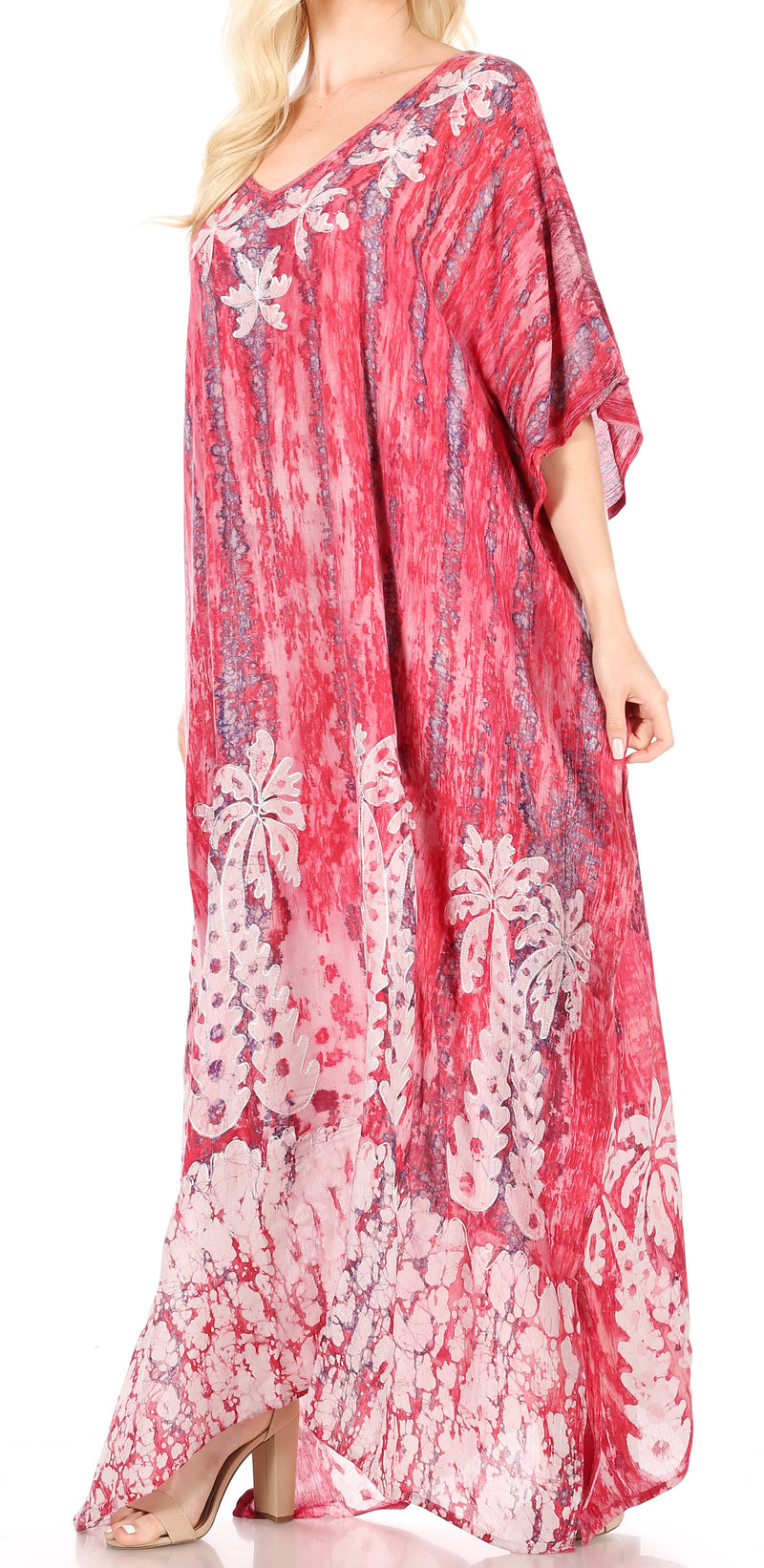 Sakkas Tacy Women's Casual Boho Summer Maxi Dress Caftan Kaftan Cover-up LougeWear