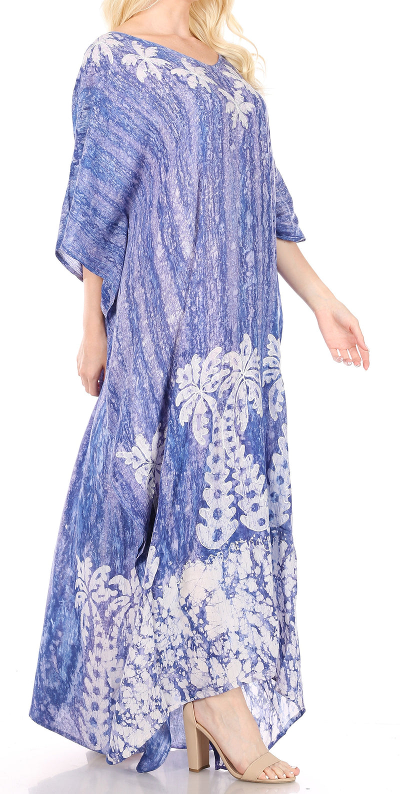 Sakkas Tacy Women's Casual Boho Summer Maxi Dress Caftan Kaftan Cover-up LougeWear