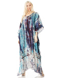 Sakkas Tacy Women's Casual Boho Summer Maxi Dress Caftan Kaftan Cover-up LougeWear#color_16-Purple