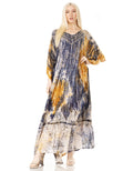 Sakkas Tacy Women's Casual Boho Summer Maxi Dress Caftan Kaftan Cover-up LougeWear#color_16-Turquoise