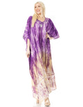 Sakkas Tacy Women's Casual Boho Summer Maxi Dress Caftan Kaftan Cover-up LougeWear#color_19-Purple