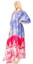 Sakkas Tacy Women's Casual Boho Summer Maxi Dress Caftan Kaftan Cover-up LougeWear