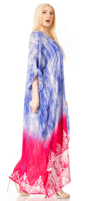 Sakkas Tacy Women's Casual Boho Summer Maxi Dress Caftan Kaftan Cover-up LougeWear