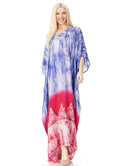 Sakkas Tacy Women's Casual Boho Summer Maxi Dress Caftan Kaftan Cover-up LougeWear