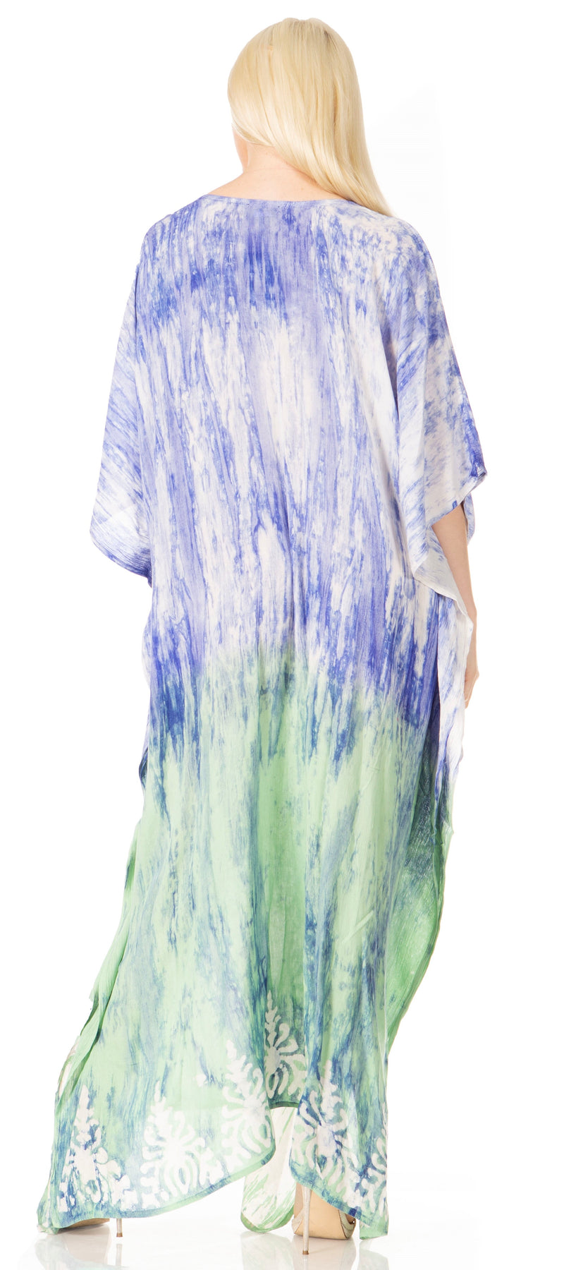 Sakkas Tacy Women's Casual Boho Summer Maxi Dress Caftan Kaftan Cover-up LougeWear