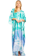 Sakkas Tacy Women's Casual Boho Summer Maxi Dress Caftan Kaftan Cover-up LougeWear