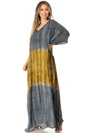 Sakkas Tacy Women's Casual Boho Summer Maxi Dress Caftan Kaftan Cover-up LougeWear