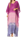 Sakkas Tacy Women's Casual Boho Summer Maxi Dress Caftan Kaftan Cover-up LougeWear#color_25-Pink