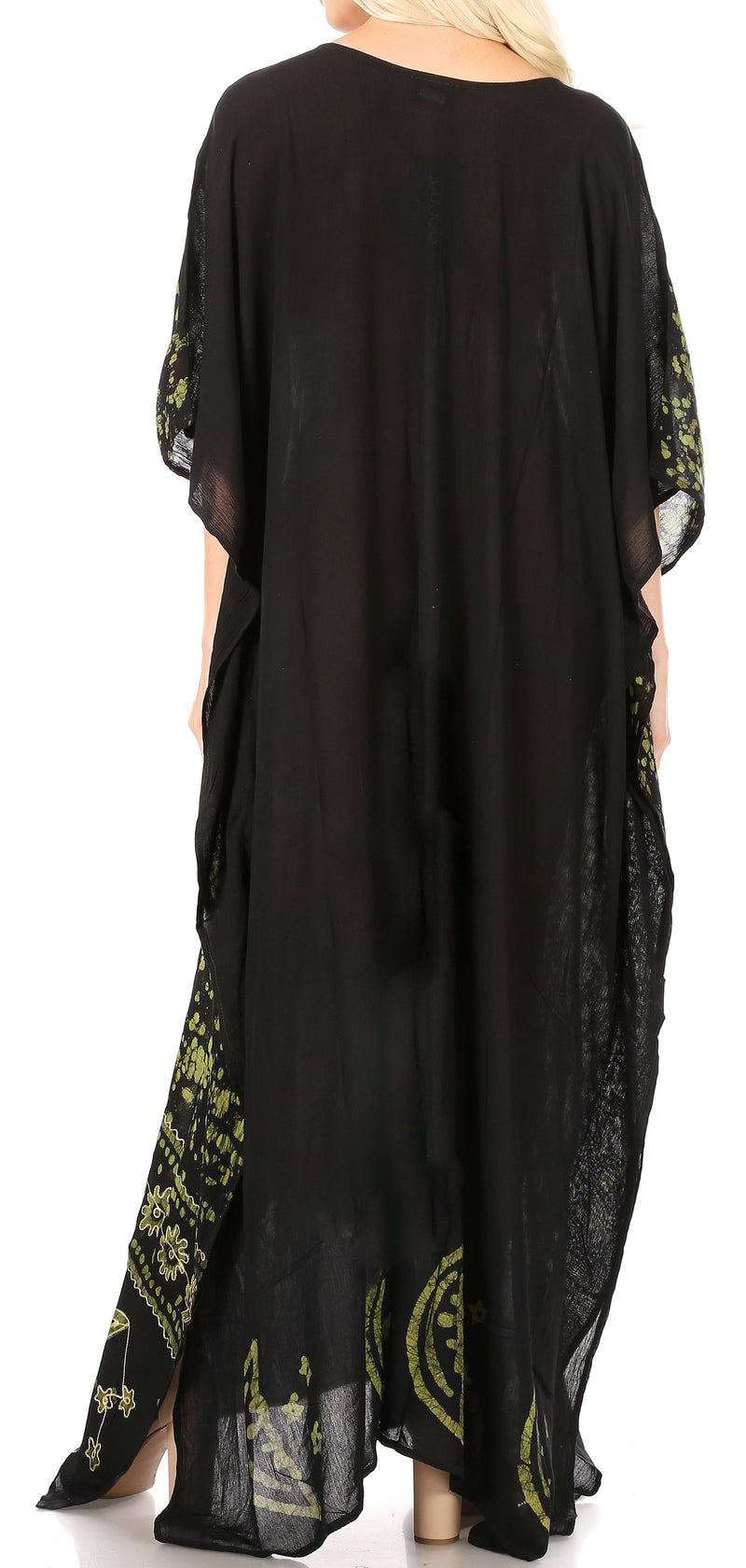 Sakkas Tacy Women's Casual Boho Summer Maxi Dress Caftan Kaftan Cover-up LougeWear