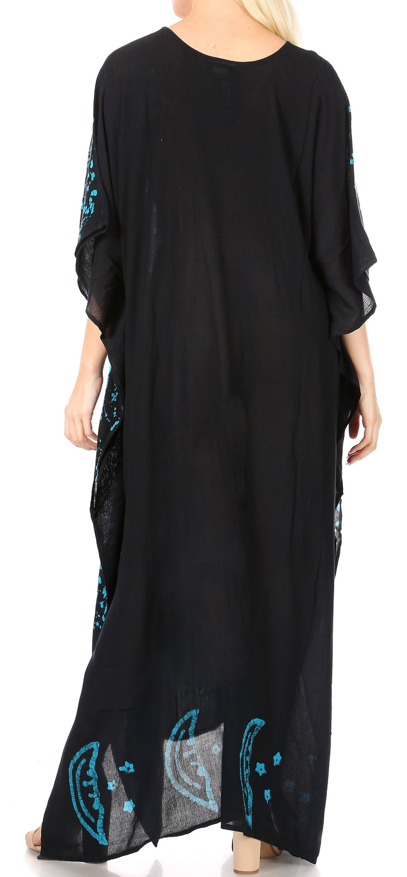 Sakkas Tacy Women's Casual Boho Summer Maxi Dress Caftan Kaftan Cover-up LougeWear