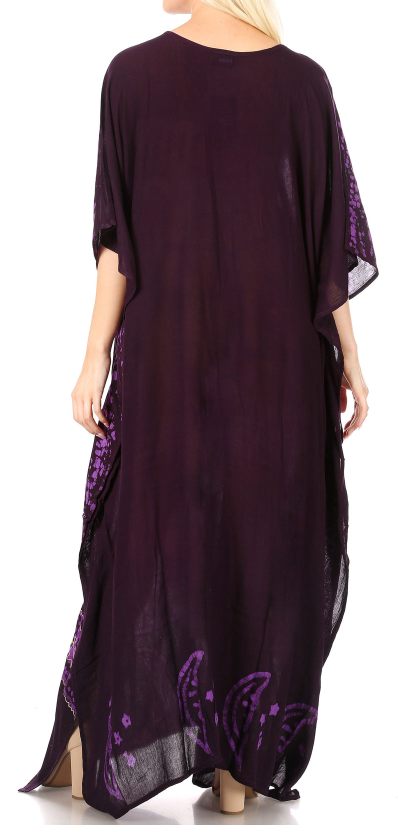 Sakkas Tacy Women's Casual Boho Summer Maxi Dress Caftan Kaftan Cover-up LougeWear