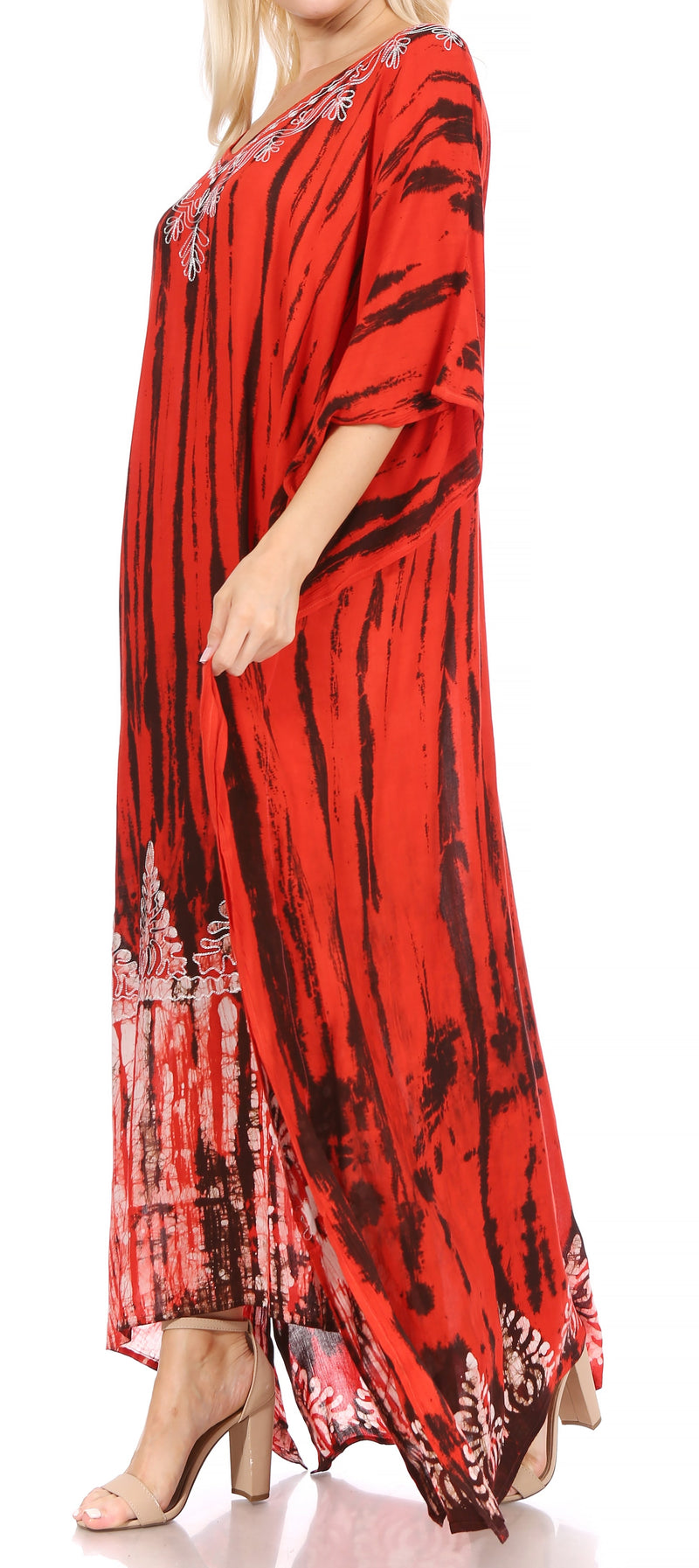 Sakkas Tacy Women's Casual Boho Summer Maxi Dress Caftan Kaftan Cover-up LougeWear