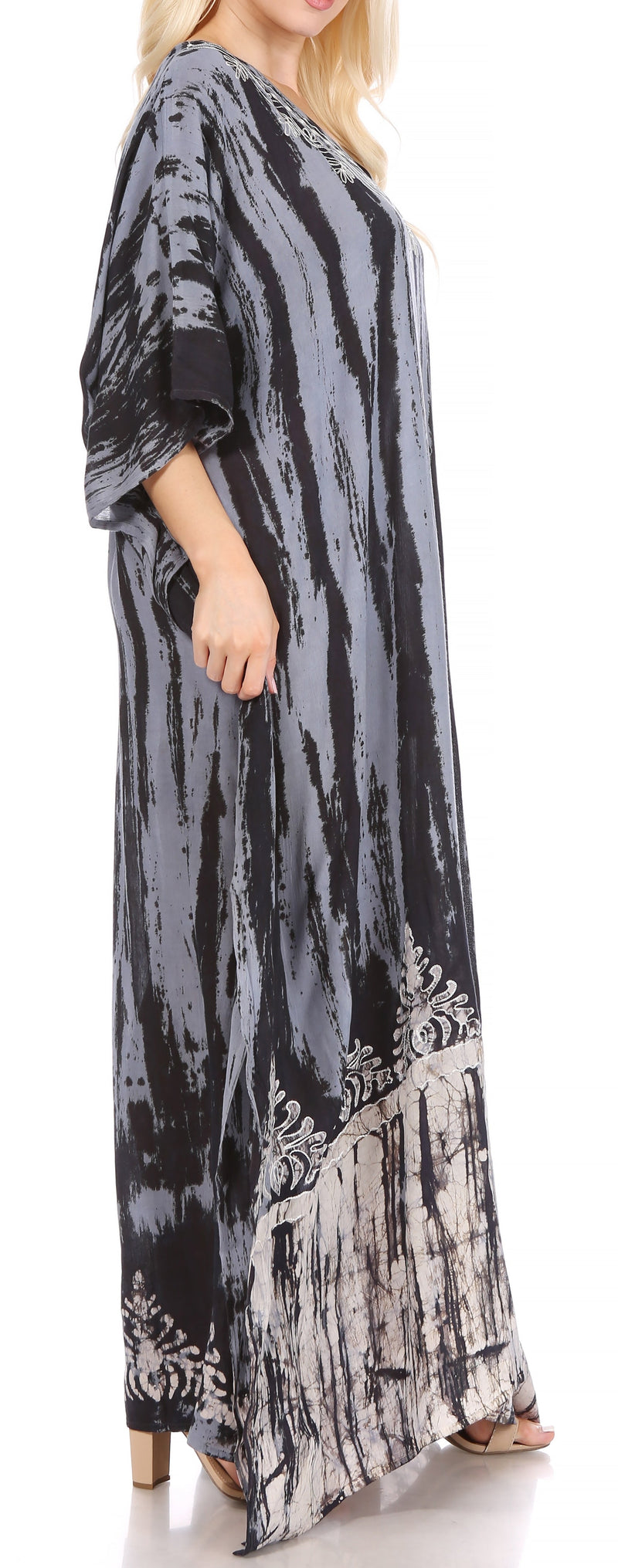 Sakkas Tacy Women's Casual Boho Summer Maxi Dress Caftan Kaftan Cover-up LougeWear