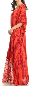 Sakkas Tacy Women's Casual Boho Summer Maxi Dress Caftan Kaftan Cover-up LougeWear