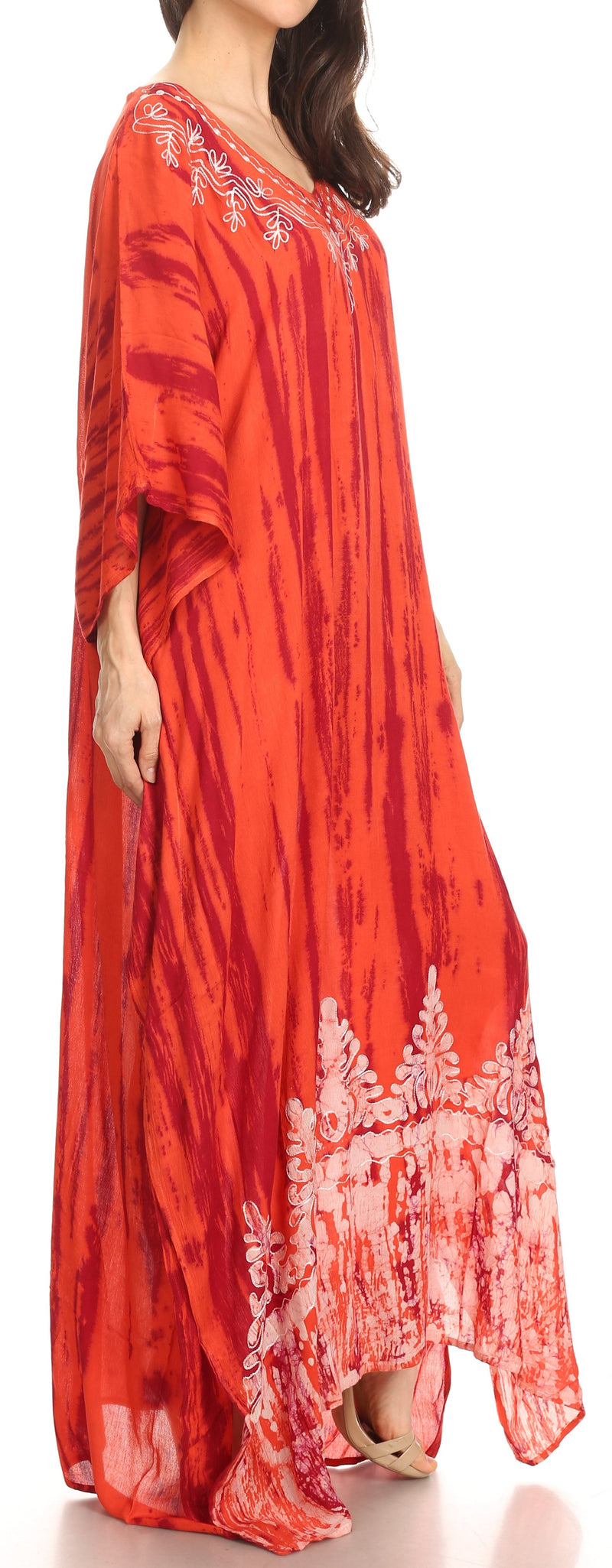 Sakkas Tacy Women's Casual Boho Summer Maxi Dress Caftan Kaftan Cover-up LougeWear