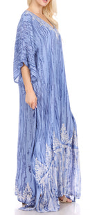 Sakkas Tacy Women's Casual Boho Summer Maxi Dress Caftan Kaftan Cover-up LougeWear