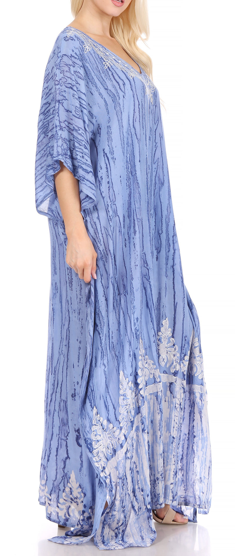 Sakkas Tacy Women's Casual Boho Summer Maxi Dress Caftan Kaftan Cover-up LougeWear