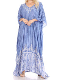Sakkas Tacy Women's Casual Boho Summer Maxi Dress Caftan Kaftan Cover-up LougeWear