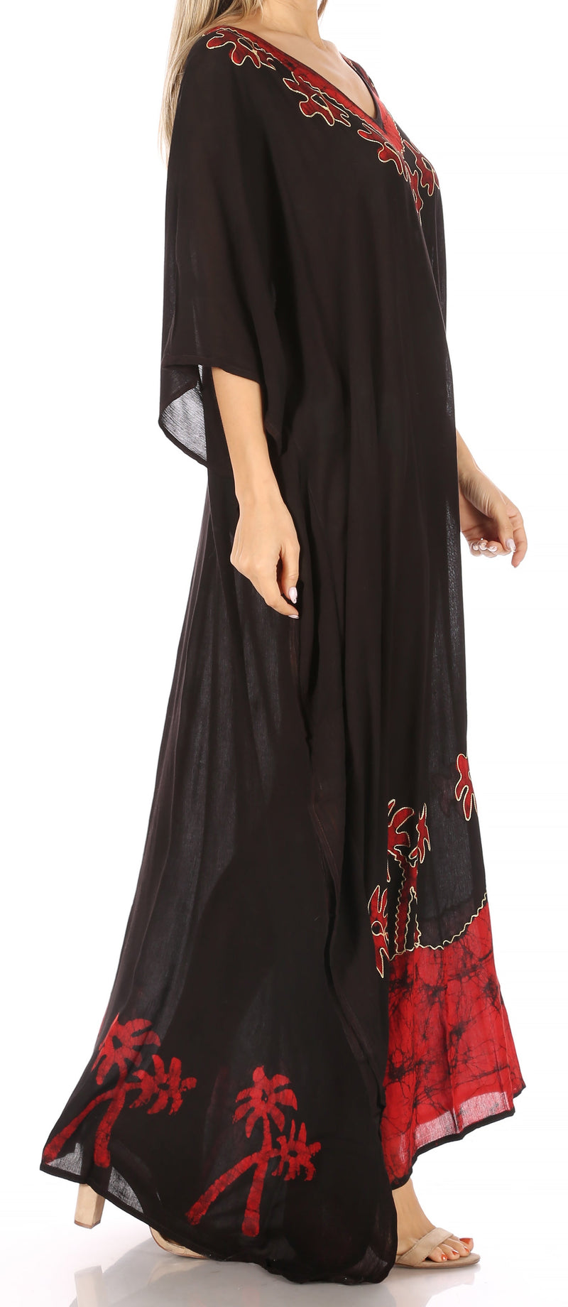 Sakkas Leonor Women's Boho Casual Long Maxi Caftan Dress Kaftan Cover-up LougeWear