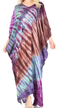 Sakkas Catia Women's Boho Casual Long Maxi Caftan Dress Kaftan Cover-up LougeWear #color_1-Brown