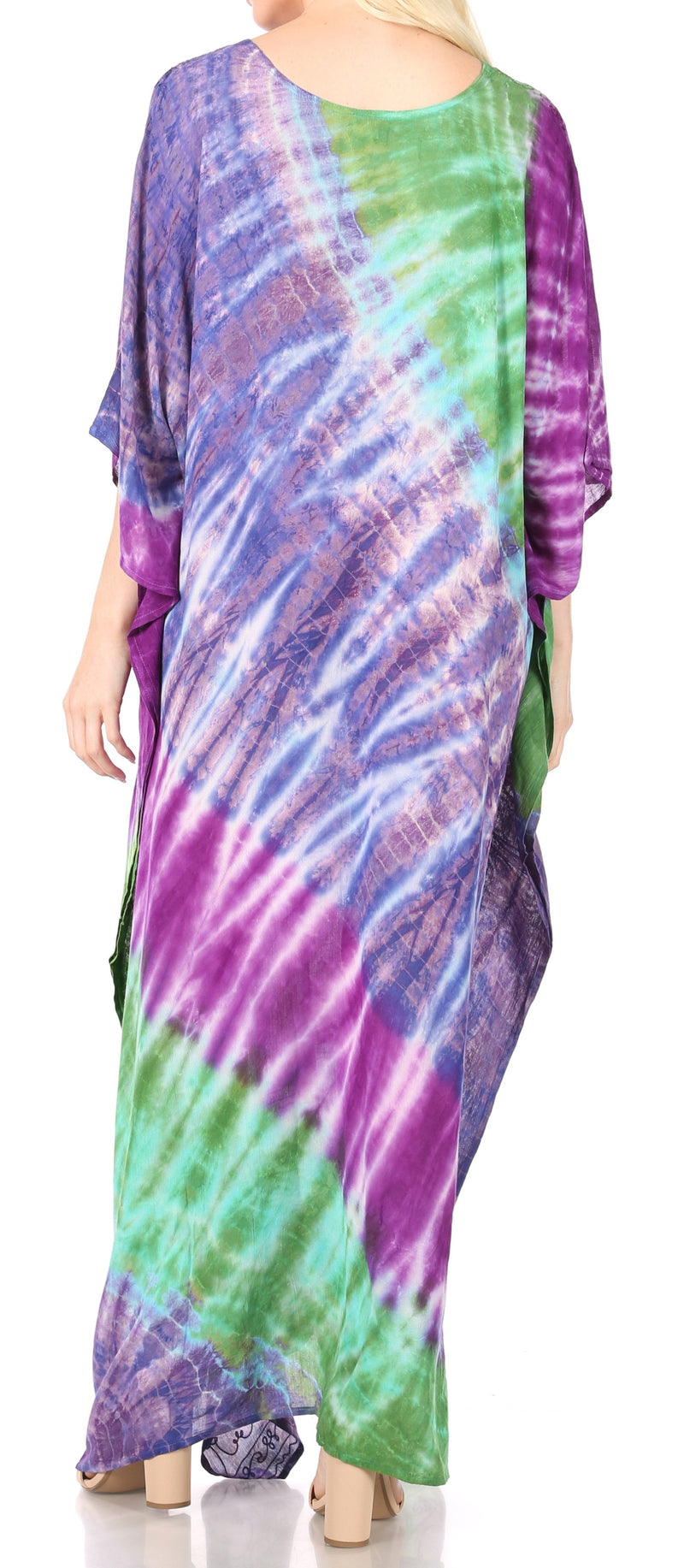 Sakkas Catia Women's Boho Casual Long Maxi Caftan Dress Kaftan Cover-up LougeWear