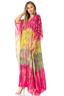 Sakkas Catia Women's Boho Casual Long Maxi Caftan Dress Kaftan Cover-up LougeWear